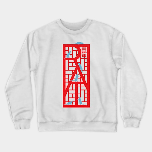 Year of the Rat Crewneck Sweatshirt by victorcalahan